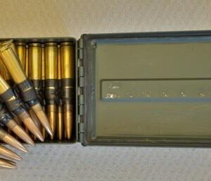 buy first class Mach100ine Gun Rounds - 50 BMG Linked Belt in Ammo Can/Box